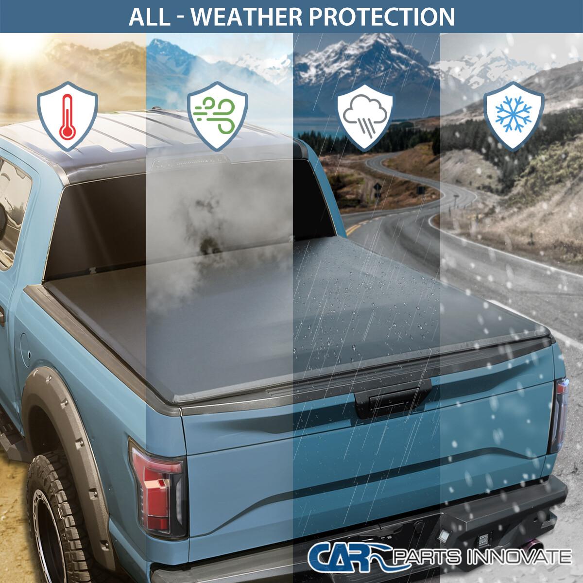 Soft Roll-Up Tonneau Cover For 1989-2004 Toyota Pickup/Tacoma 6ft Short Bed Truck 9 thumbnail image
