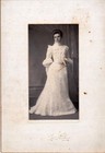 Lillian Grout Cabinet Photo Lovely Lady in White Gown - Stratton, VT