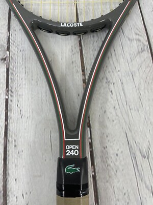 VINTAGE LACOSTE OPEN 240 FIBER TENNIS RACQUET L2-4 1/4 MID SIZE