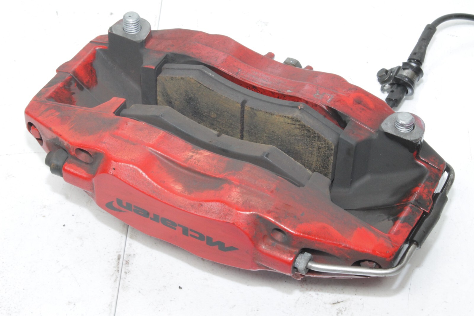 12-14 MCLAREN MP4-12C 12C 570 OEM LH REAR BRAKE CALIPER RED 11C0565CP COMPLETE