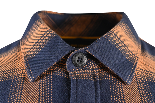 PME Legend Men's Shirt Black & Orange Woven Long Sleeve (S01) - Afbeelding 5 van 15