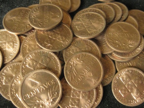 Portugal 10 centavos 1959 BU original bank roll of 50 BU coins - Picture 4 of 6