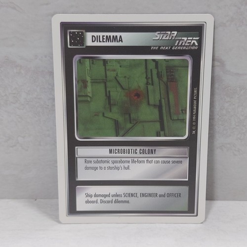 1994 Star Trek Next Generation TCG CCG DILEMMA MICROBIOTIC COLONY White Border