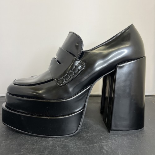 Steve Madden Catelyn Black Platform Loafer Size 10 NWOT Benefits Charity - Picture 3 of 14