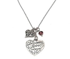 Personalized Gift Handmade Word Charm Necklace "Love-Courage-Peaceful-XOXO-Hugs"
