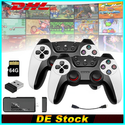 4K HDMI TV Game Stick 20000+ Retro Spiele Spielekonsole Set mit 2 Gamepads 64GB