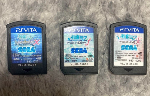 PS Vita Hatsune Miku Project Diva X & f & F 2nd set of 3 JP game Cartridge only