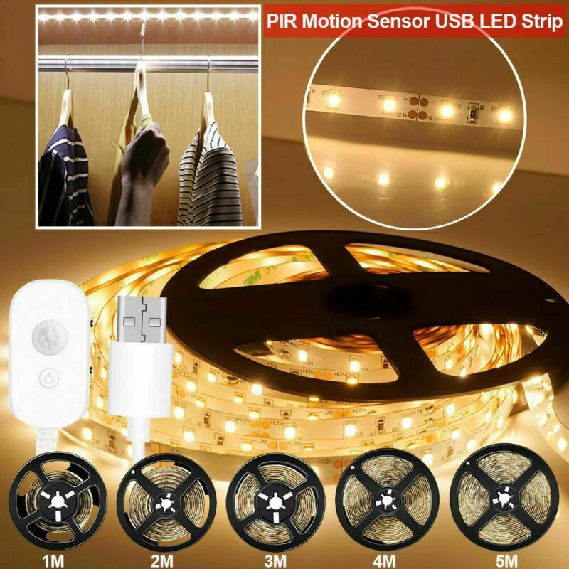 Led closet light sale strip motion sensor