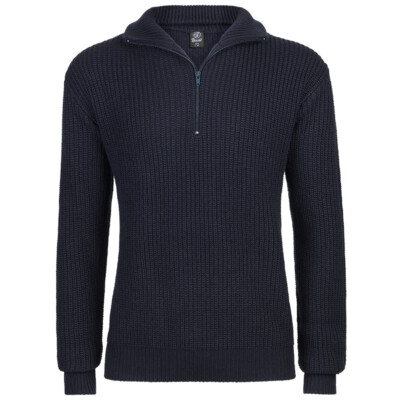 Maglioncino Uomo rasato maglia manica lunga in viscosa - BLU