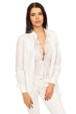 RRP  400 ERMANNO SCERVINO BEACHWEAR Top Size 2 / S Layered Front Made in Italy
