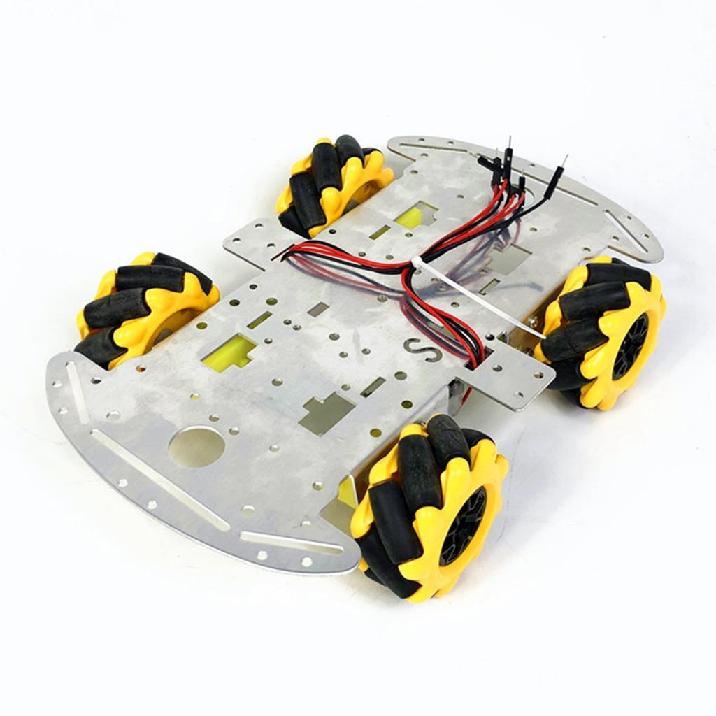Roue Mecanum / Roue Omnidirectionnelle - 60MM-K Jaune - Lot de 4