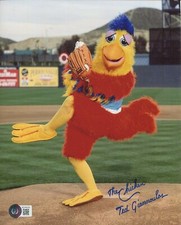 Ted Giannoulas The San Diego Chicken Padres Signed Autograph Photo BAS Beckett