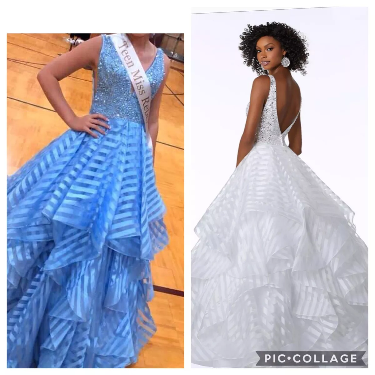 Striped ball shop gown