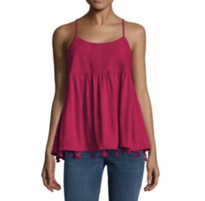 a.n.a. Women's Knit Tank Top Cami Lush Berry Color Size XLARGE New