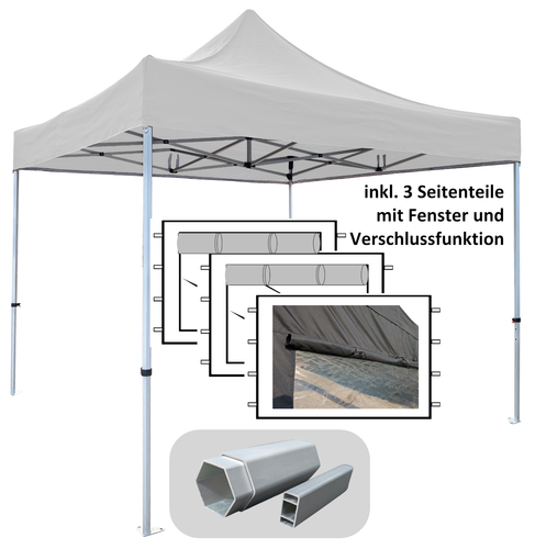 PROFI-ZELTE Pavillon 3x3 Aluminium HEXAGON (Faltpavillon Alu Partyzelt Pop-UP) - Bild 23 von 25