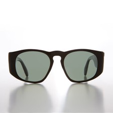 Wide Black Oversized Vintage Sunglass - Hayes