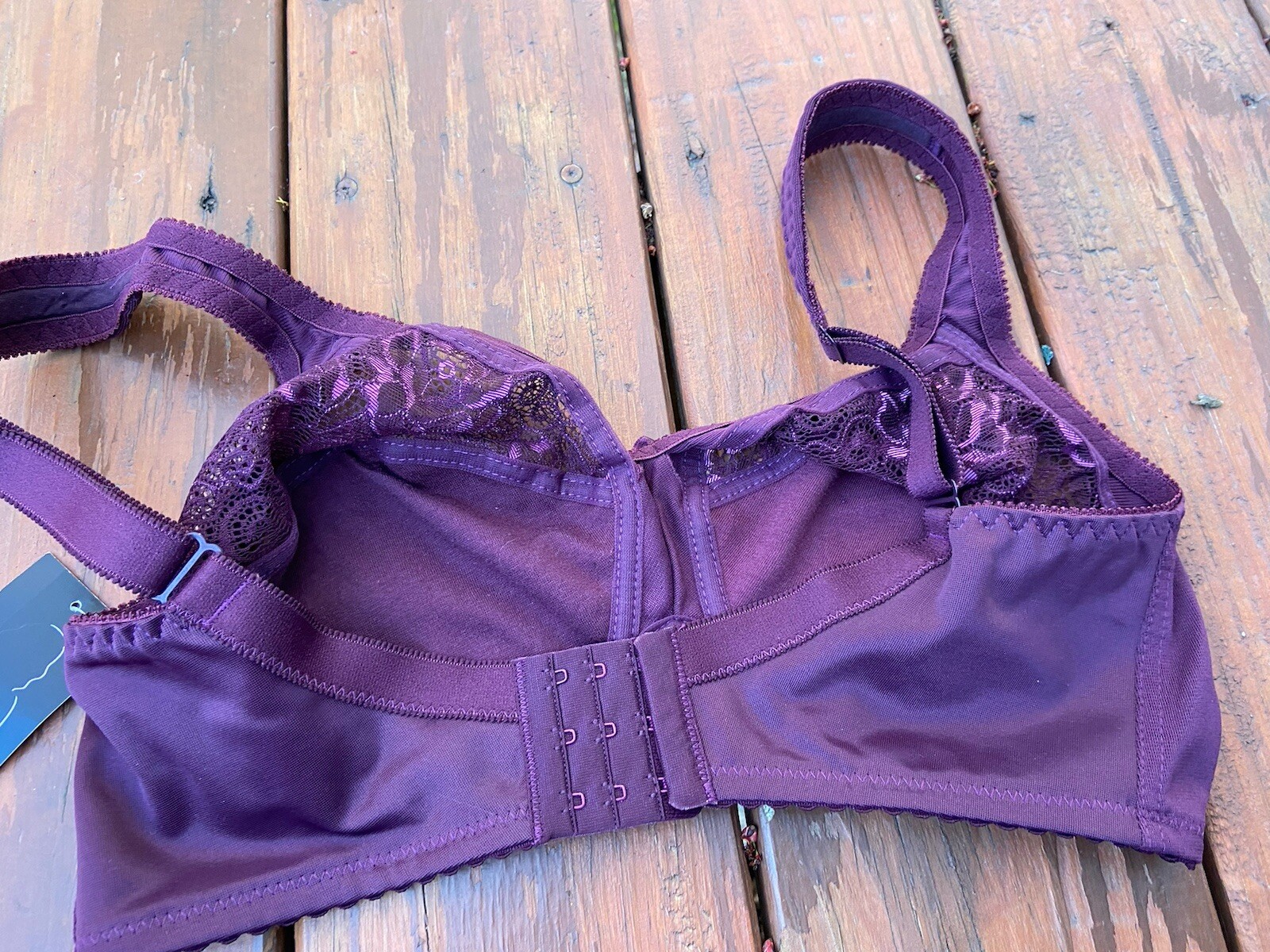 FRUGUE Wireless Minimizer Bra Plus Size Unlined Full Coverage Purple 34G NWT