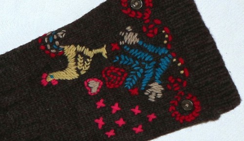 OILILY Girls Sz 4 Brown Merino Wool Rooster Scarf 6.5 X 37 EXC - Picture 4 of 6