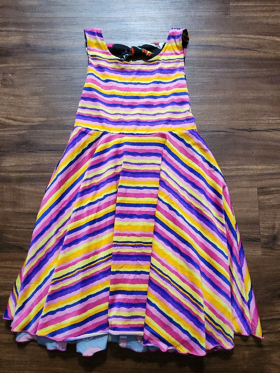 EMILY WEST GIRLS SIZE 12 REVERSIBLE MULTI COLORED DRESS | eBay