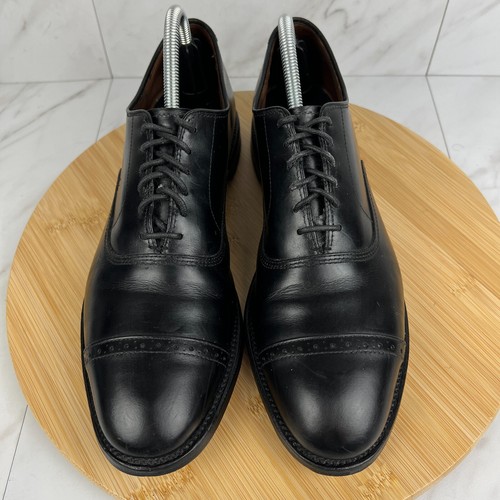 Allen Edmonds Fifth Avenue Mens Size 8.5 C Black Leather Cap Toe Dress Shoe 5705 - Picture 4 of 9