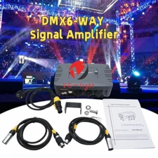 Outdoor 6CH DMX Splitter DMX512 Light Controller Stage DJ Light IP65 Distributor