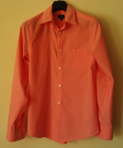 GANT size S Slim Washed Pinpoint Oxford Men's Casual Shirts Orange Melon - Picture 2 of 13