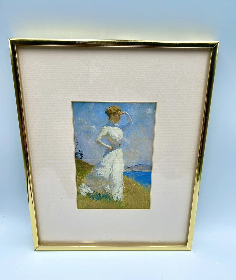 "Impresión artística impresionista a la luz del sol Frank Weston Benson personalizada enmarcada 10"" x 12""" Foto 3 de 4
