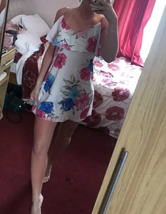 pink boutique floral dress