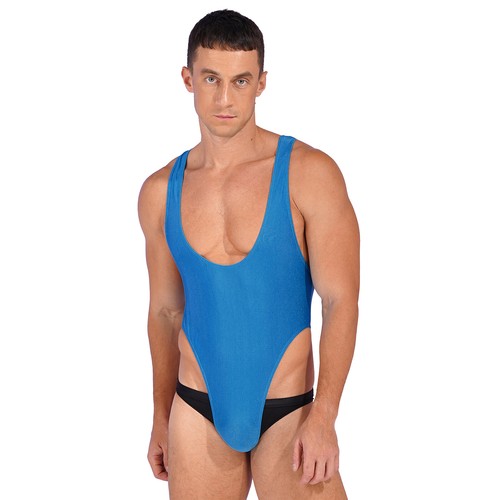 DE Herren Wetlook Body Overall Lackleder Bodysuit Glänzend Stringbody Unterhemd - Picture 46 of 79