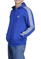 adidas men Essentials French Terry 3-Stripes Full-Zip Hoodie