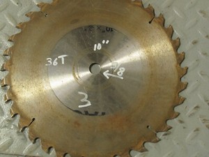 10", 36 Carbide Tooth, 5/8"arbor Resharpened Ind.Wood Cutting circular Saw Blade