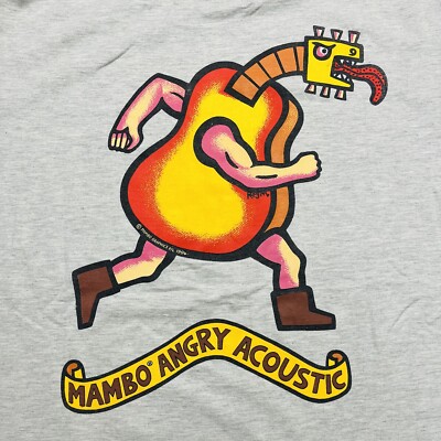 Vintage 90s Mambo Surf Angry Acoustic T Shirt XL | eBay