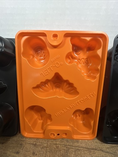 Lot of 4 Halloween Jello Shots Jiggler's Mold Trays Ghost Cat Witch Pumpkin Bat - Bild 4 von 12