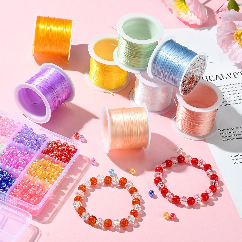 8 Roll Elastic Crystal Thread Jewelry Beading Cords for Stretch Jewelry ...