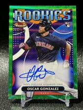 Oscar Gonzalez - 2023 Topp Finest - Green Rookies Design Autograph /99