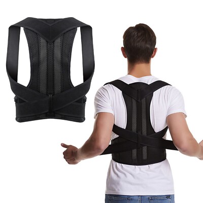 NEOPRENE MAGNETIC POSTURE CORRECTOR BAD BACK LUMBAR SHOULDER SUPPORT BELT BRACE