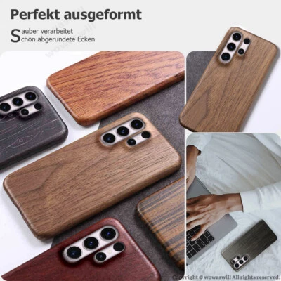 Echt Holz Wood Case Nomex-Kern Slim Backcover Handyschale Hart Hülle für SAMSUNG - Bild 1 von 4