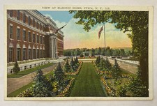 Vintage Postcard, White Border, View at Masonic Home, Utica, New York, Unposted