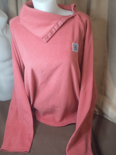 domyos decathlon creation pullover fleece ladies jumper press studs 2 Pink Purpl - Picture 10 of 16