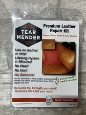 Tear Mender Premium Leather Repair Kit with Patches and Color Refinish Compound