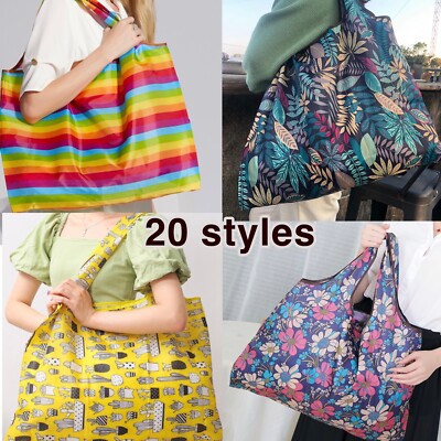 US XL Thicken Eco-Friendly Foldable Grocery Shopping Tote Shoulder Bag Handbag