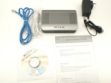 ADSL INTERNET MODEL ADSL2 LAN NETWORK ROUTER 4-PORT BELKIN HIGH SPEED