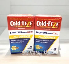 2 Cold-EEZE  Immune Support Plus Defense Lozenges Manuka Honey Lemon 25 Each