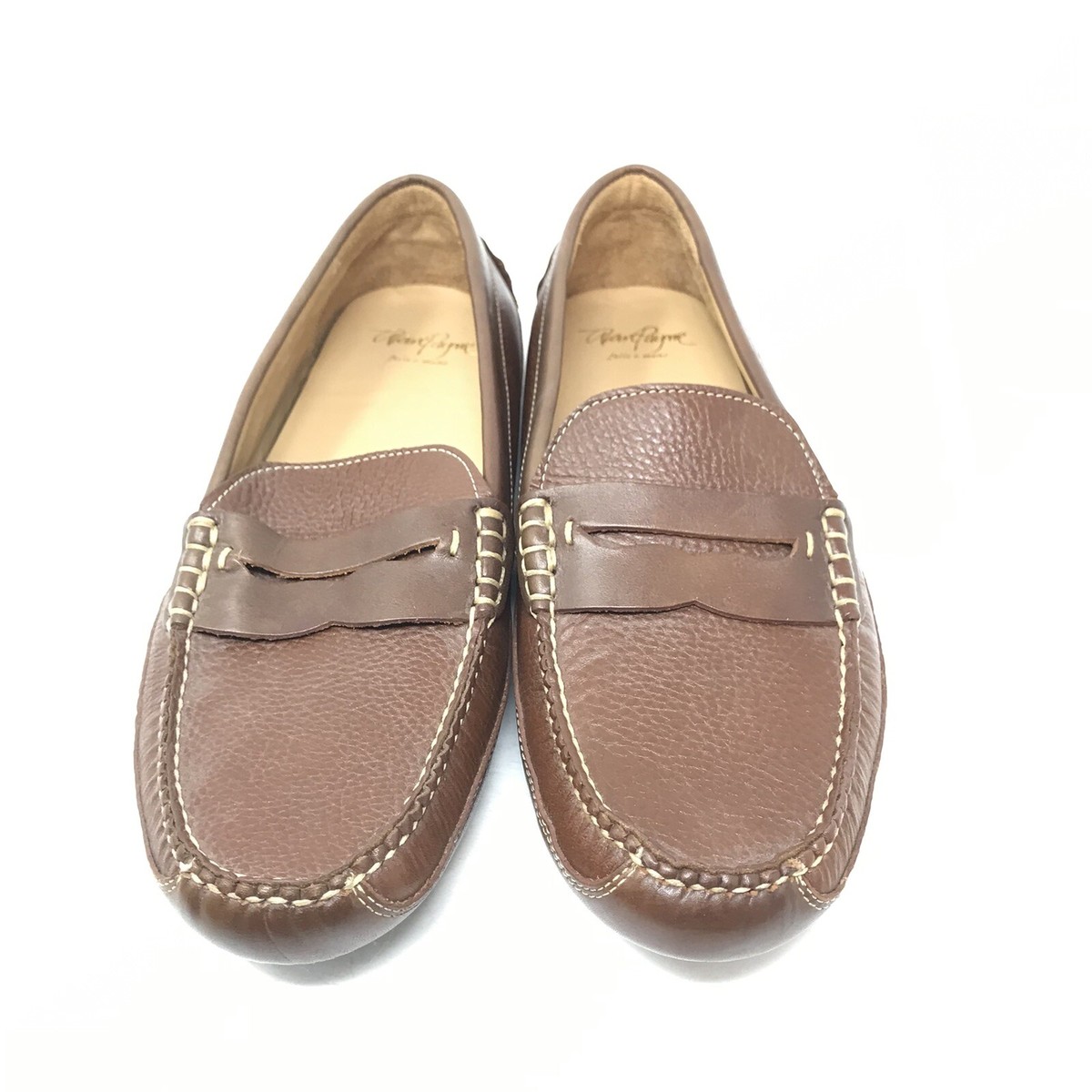 Alan Payne New mens slip on Brown Leather Penny Loafer size 