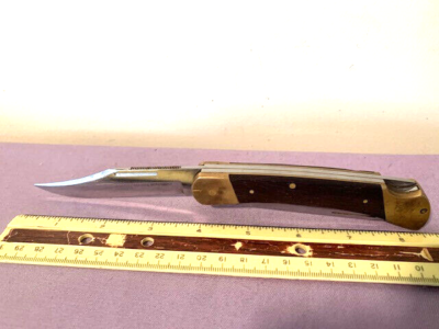 Vintage Puma 971 Game Warden Dual Blade Wood Handle Folding Pocket