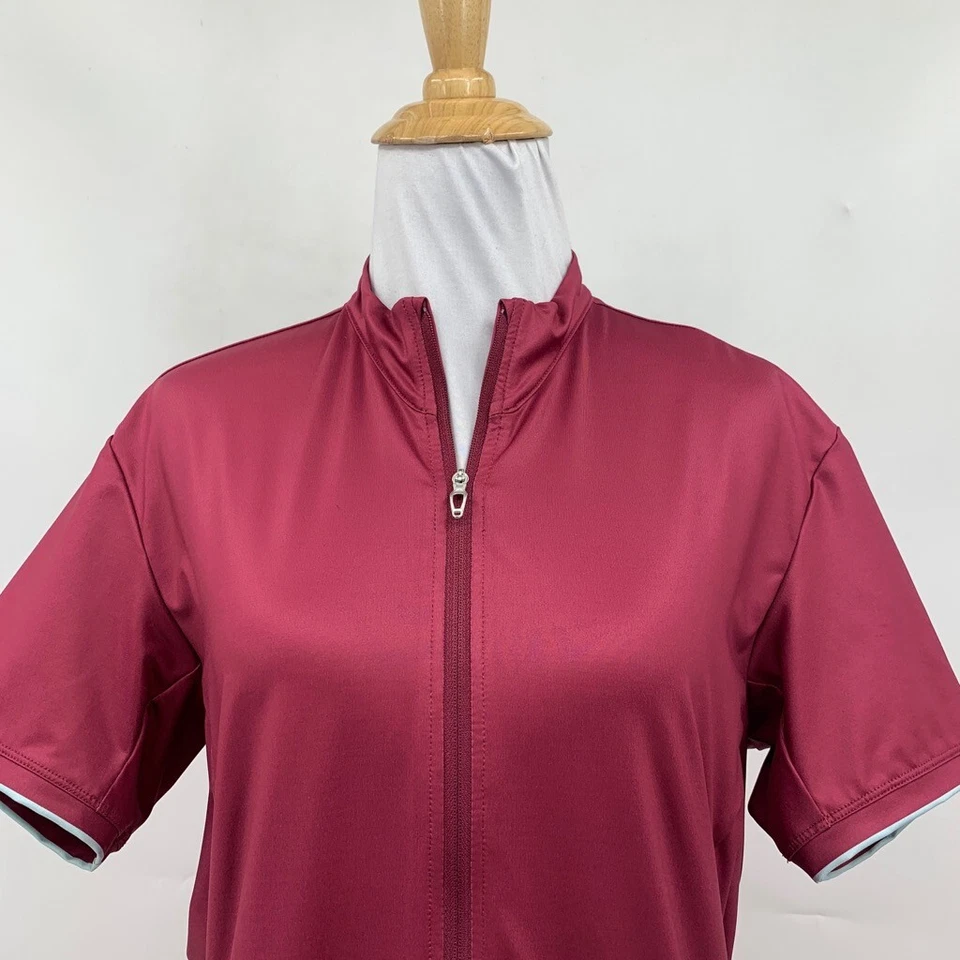 Specialized Jersey Womens Large Burgundy Rbx Comp Full Zip Short Sleeve Cycling - Image 4 of 4