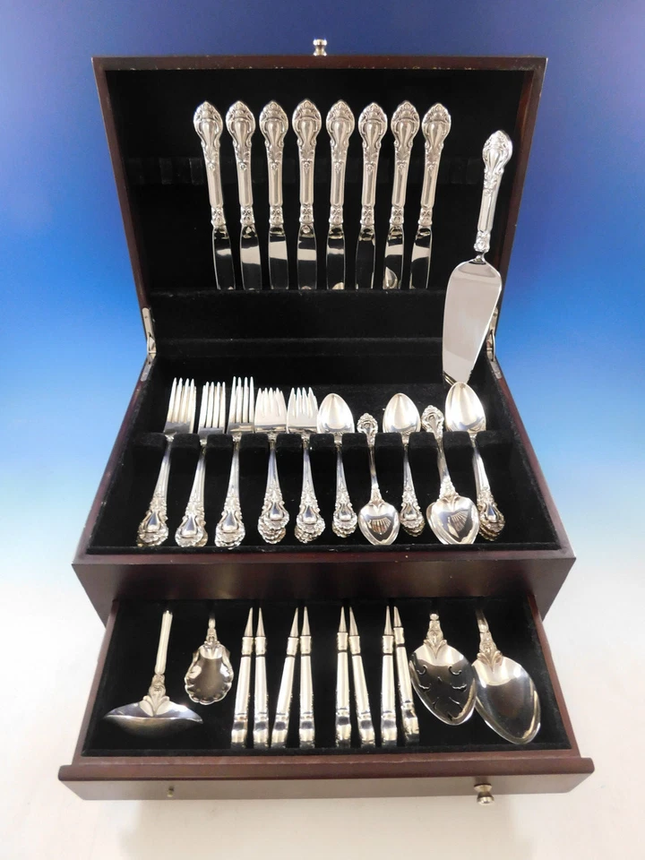 Royal Dynasty by Stieff Sterling Silver Flatware Set for 8 Service 53 pieces - Image 2 of 4