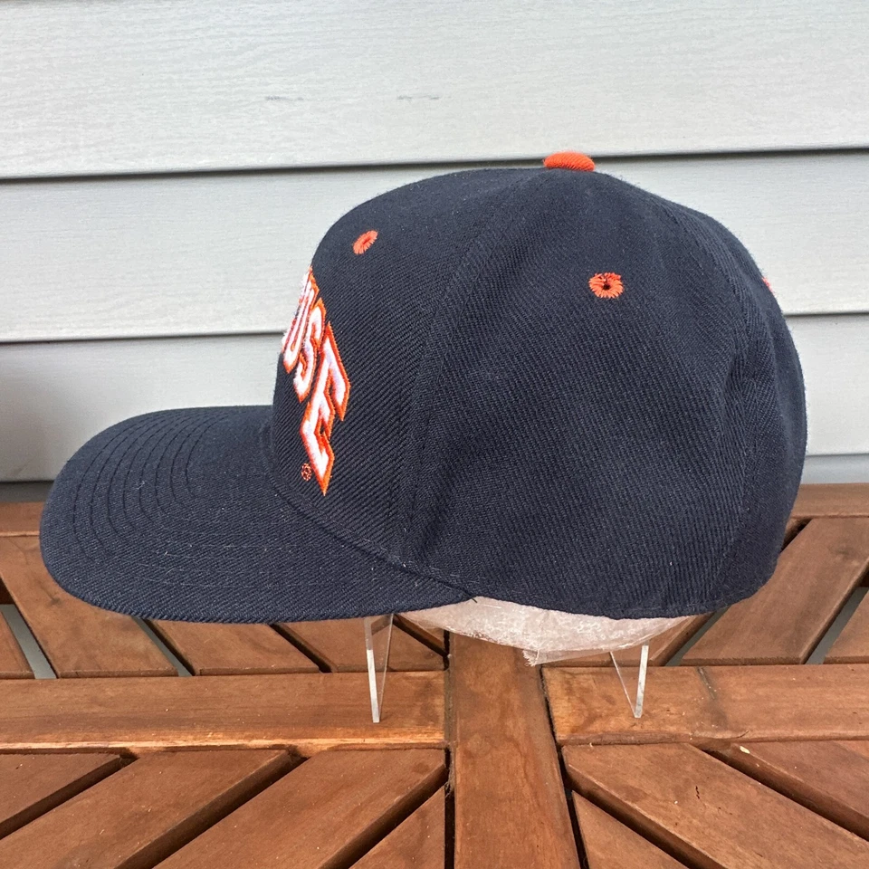 Vintage Syracuse Orangemen Hat Cap Navy Blue Size 7 Zephyr Grafx Spellout Wool - Image 3 of 4