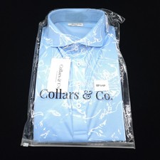 Camisa Polo Collars & Co Performance -L- AZUL LIGERO POLI Cuello de Vestido -GOLF