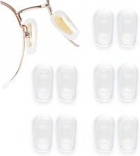 5 Pairs Slip-On Nose Pads Covers,Soft Silicone Eyeglasses Nosepads Anti-Slip Gl